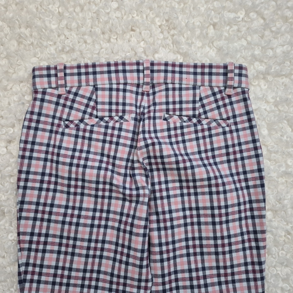 ​BNWOT Gap Signature Skinny Ankle Pants 2 Plaid Pink - Picture 8 of 11